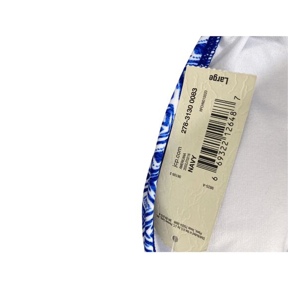 NWT Arizona Jean Co. Strapless Tube Top Tankini Modest Vacation Resort Beach L - Picture 4 of 6